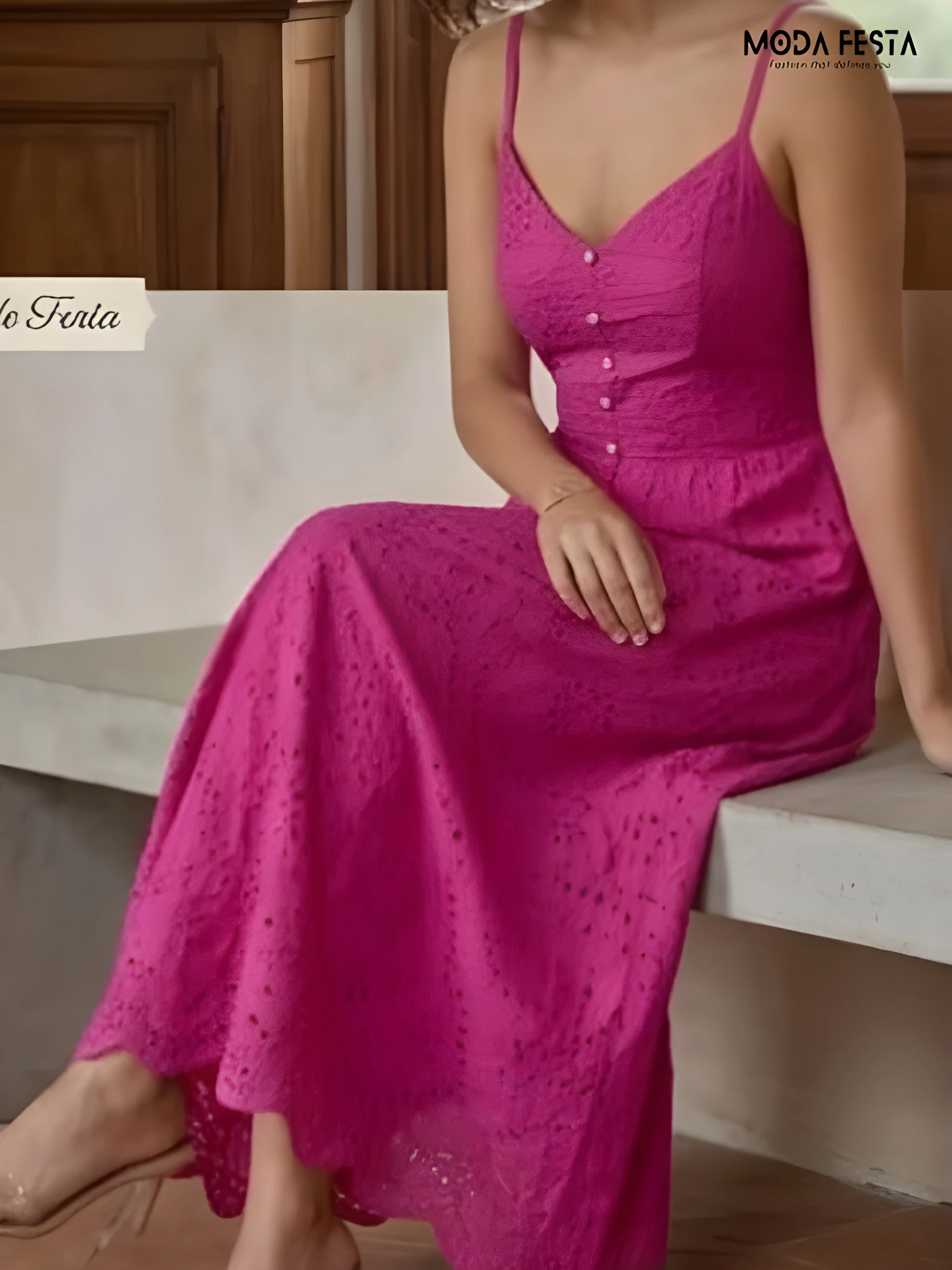 ModaFesta -chikan-spaghetti-dress- pink
